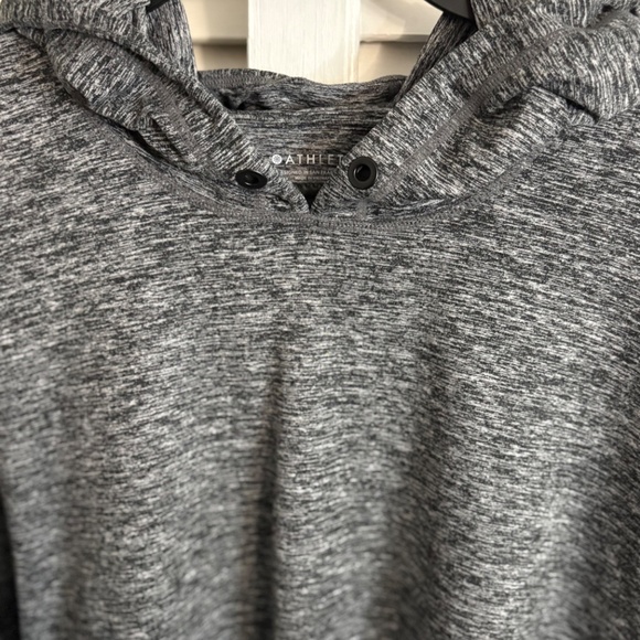 Athleta Uptempo Cropped Hoodie Gray Space Dye Womens Size Large Lightweight - Picture 8 of 10